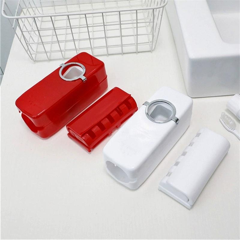 Automatic Toothpaste Dispenser Toothbrush Holder Wall Mount Tooth Brush Storage Rack Bathroom Accessories