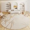 Cream Style Living Room Decoration Round Carpet Light Luxury Rugs for Bedroom Fluffy Soft Study Rug Thick Plush Lounge Floor Mat