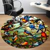 1pc Birds Nature Office Round Area Rug, Under Office Chairs Bedroom Living Room Home Decor, Room Deco