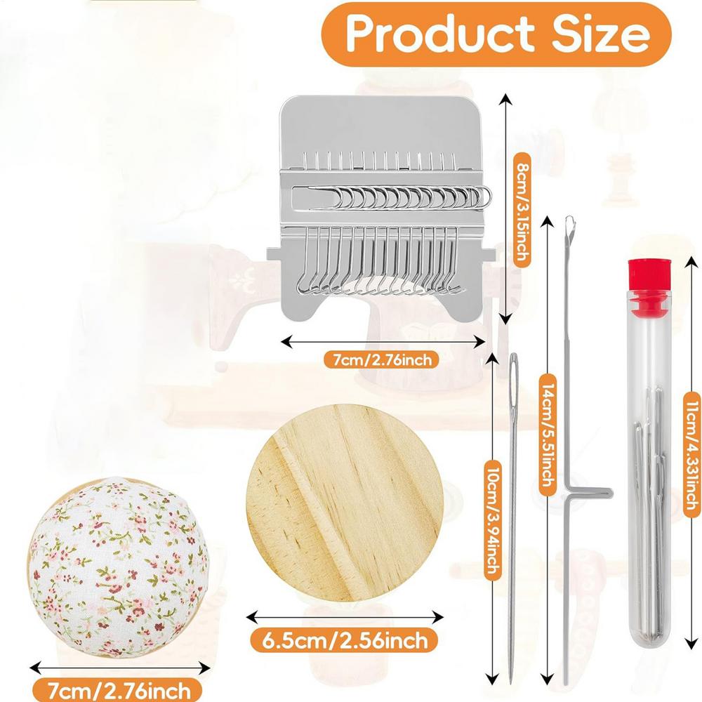 Knitting Patch Kit For Beginners Mending Jeans Socks Mushroom/ Egg Shape Knitting Patch With Hooks And Yarn Darning Thread Kit