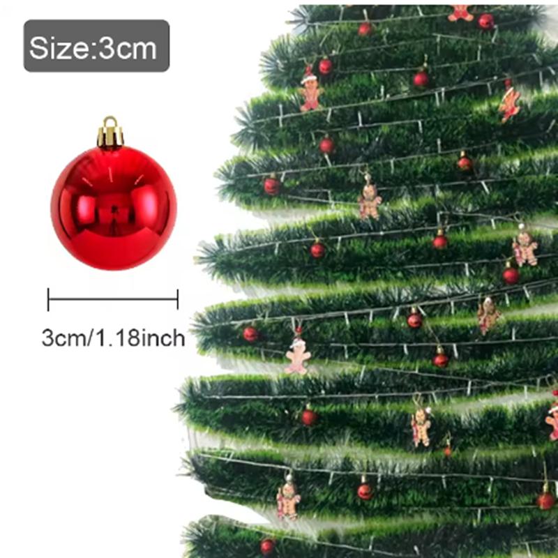24 pezzi 3 cm Palline di Natale Decorazioni per l'Albero di Natale Palla Ciondoli da Appendere per l'Albero di Natale Decorazioni per l'Albero di Natale per Feste in Casa Regalo di Capodanno