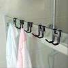 2/4pcs New Metal Glass Door Hook No Drilling No Trace Clothes Hanger Durable Multi-functional Towel Storage Hook Hat Hanging