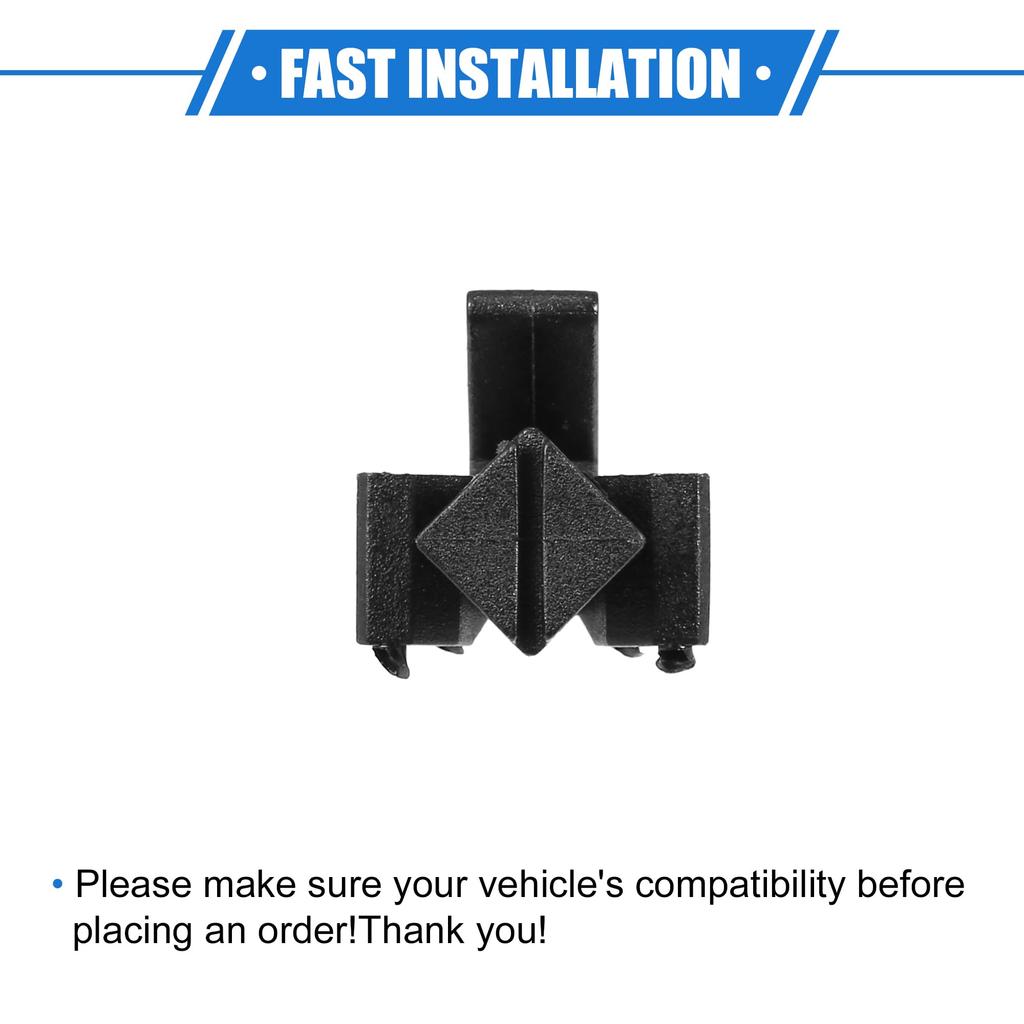 VekAuto Nissan Compatible Front Grille Bumper Cover Clips for Arteima 2002-2004 - 10 Pack Durable Plastic Black Retainer Fasteners