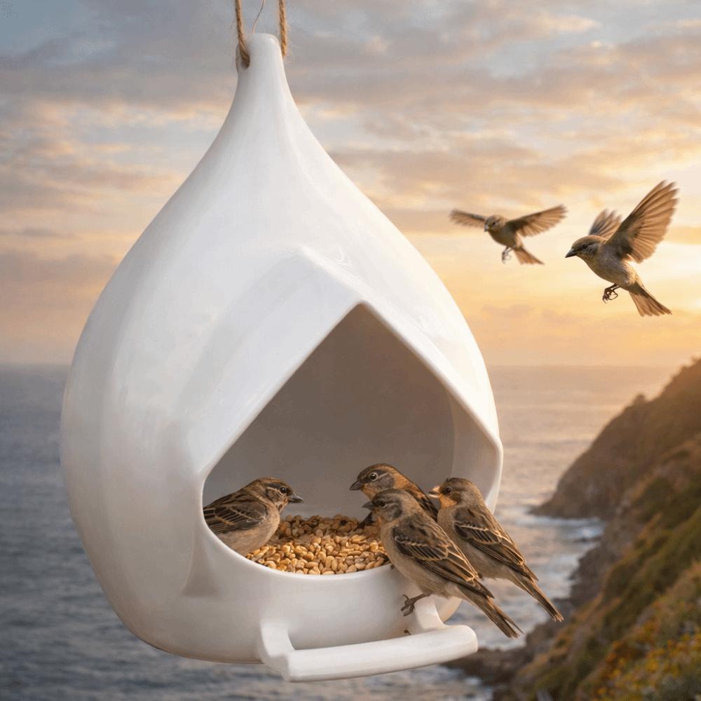 Plastic Waterproof Hanging Bird Feeder Rainproof with Stand Bird Feeding Dispenser Large Capacity Hummingbird Feeder Backyard
