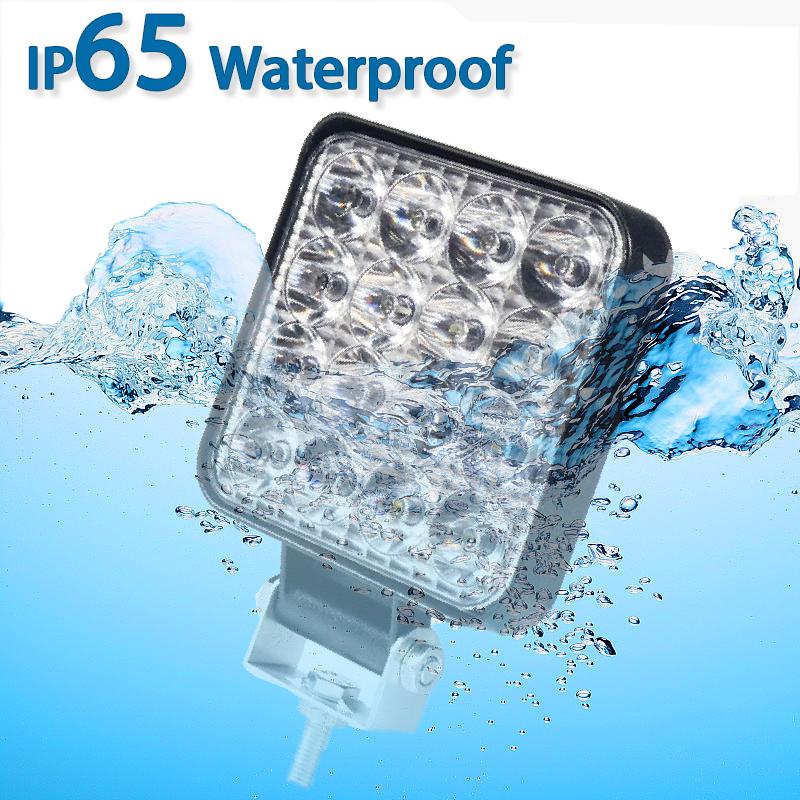 48w/126w Truck Off-road Suv Car Headlights Night Driving Lights Fog Lights 12v/9-30v Led Work Lights Square Spotlights/floodligh