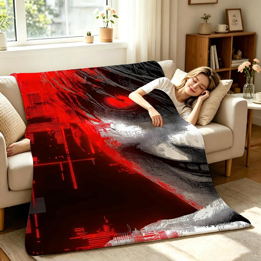 Anime D-Death N-Note Throw Soft Warm Flannel Throw Blanket, Multi-use for Sofa Bed Office Nap 75X95CM