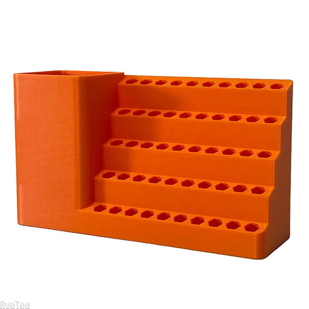 Exquisite PETG Screwdriver Head Storage Box with Hole Plate Support Craftsmanship Screwdriver Case for Tool Organization