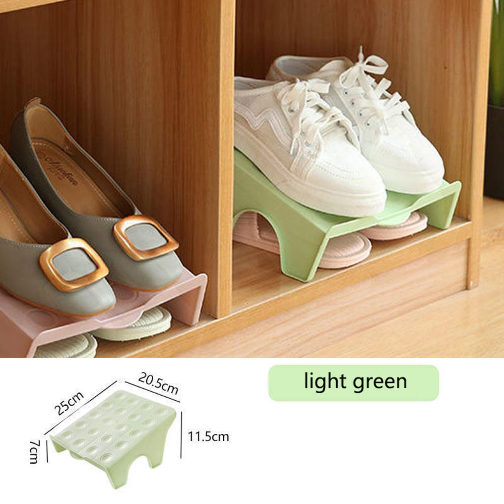 Double-Layer Shoe Rack Organizer Shoes Footwear Storage Stand Support Space Saving Cabinet Closet Holder Modern Bracket