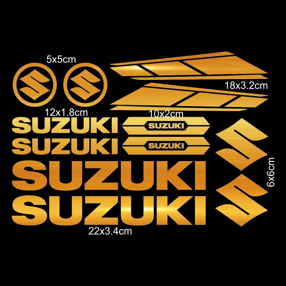 

for Suzuki Motorcycle Decorative Sticker English Letter Logo Waterproof Reflective Decal Tank Logo Set Helmet Emblem Vinyl Kit