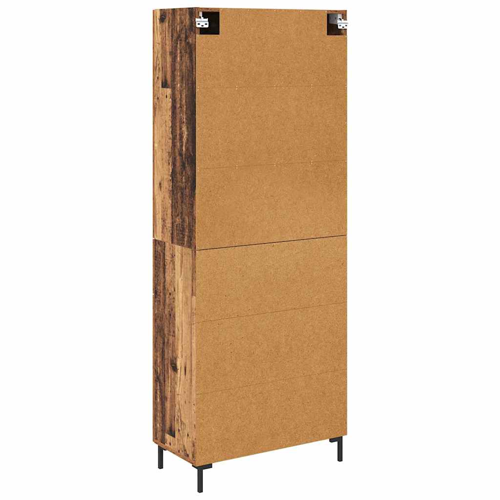 Highboard with Drawers 2 pcs Reclaimed Wood Effect Particleboard