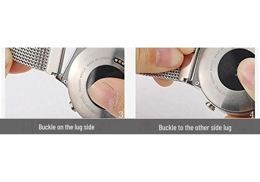 1422mm Magnetic Stainless Steel Milanese Strap, 20mm, Compatible with Xiaomi, Samsung, Huawei Devices, Flat Head Design, 18UK.