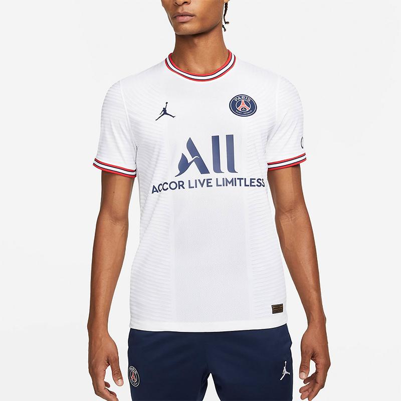 Jordan Paris Saint-Germain Spillerversjon 21-22 Sesongen Tredje Bortedrakt Fotballdrakt Kort Ermet Herre Topper Hvit DH7467-101