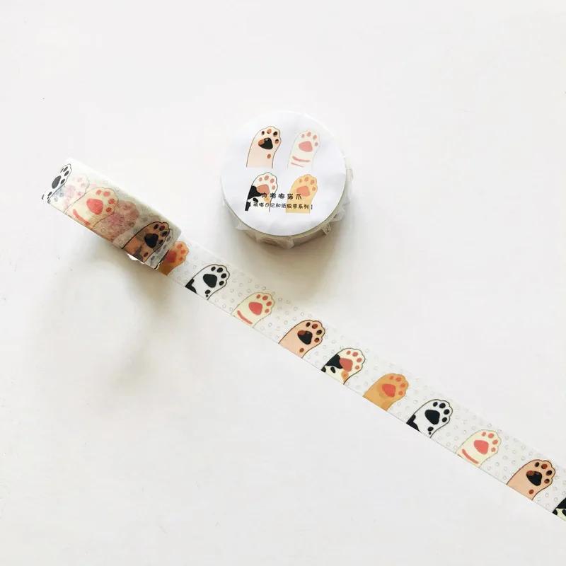 

1Pcs 5m Creative Cute Cat Washi Paper Tape Decorative Tape Girl Cute Collage Basic Hand Account Decorative Hand Account