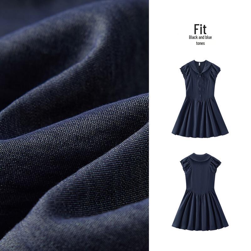 Semir Women's Sailor Collar Bow-knot A-line Dress