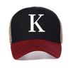 Casual K Letter Print Breathable Baseball Cap Fashion Adjustable Snapback Hats Mesh Trucker Hat Outdoor Sunscreen Peaked Caps