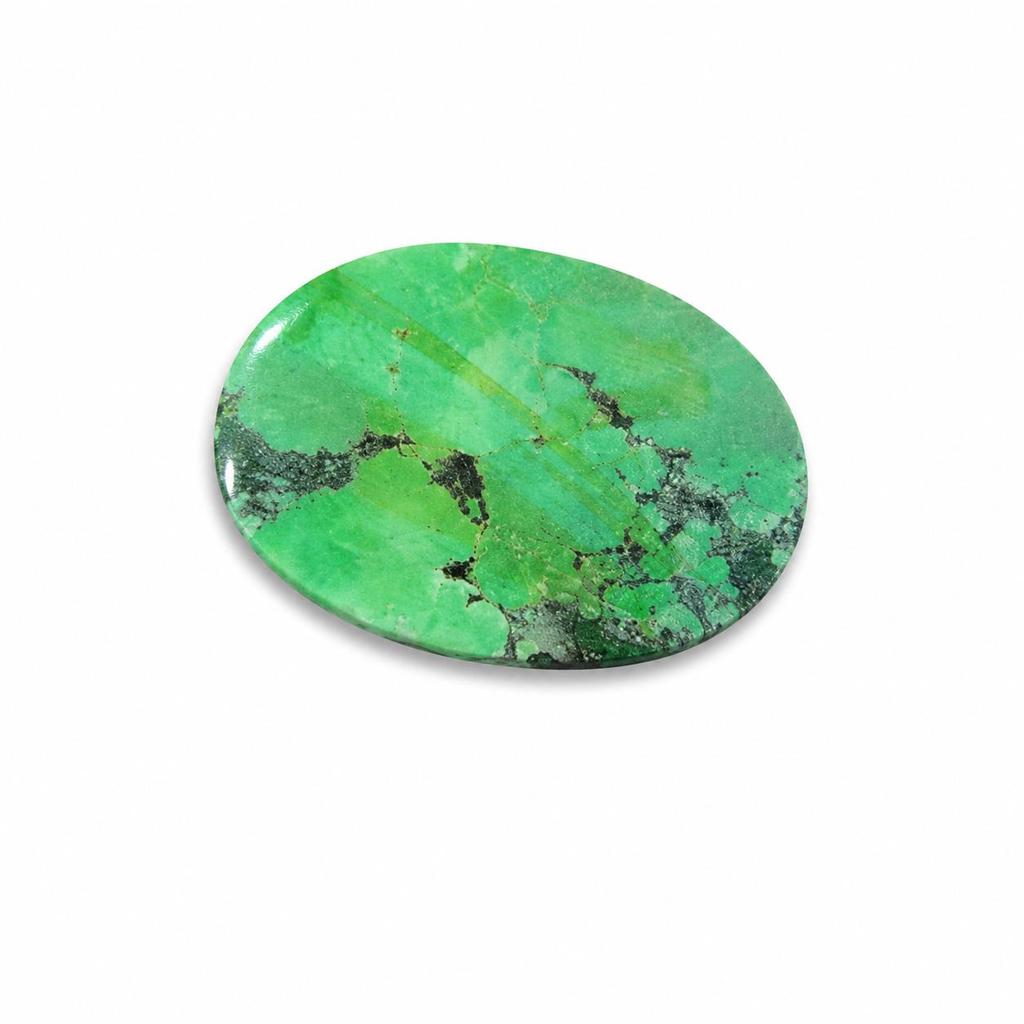 Green Turquoise Oval Cabochon | Large Statement Gemstone for Jewelry Making