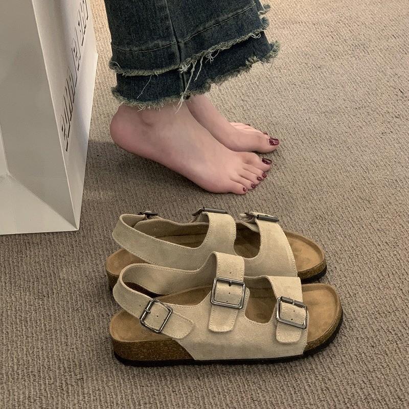 

Zhike French retro sandals women s spring and summer 2025 new Korean version niche Luboken shoes Internet celebrity Roman shoes 35