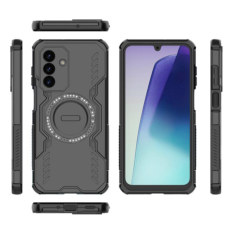 KEYSION Hollow Heat Dissipation Case for Samsung A17 5G Silicone+PC Magnetic Cooling Shockproof Phone Cover for Galaxy S25 FE 5G