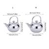 Stainsless Steel Teapots with Infuser Short Spouts Coffee Kettles