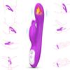 G Spot Couple Vibrator with Heating Function Clitoris G-spot Stimulation Waterproof Dildo with Vibrations Dual Motor Stimulator for Women Couple Fun