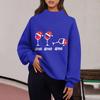 Women's Sweatshirt Sports Flannel Sweatshirt Long Sleeve Top Casual V-Neck Sweatshirt