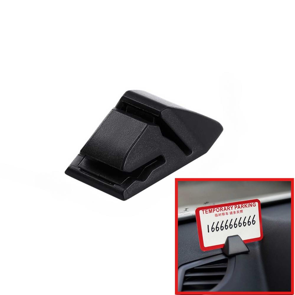 1pc Car Parking Card Clamp Fixed Holder Universal Interior Parts Auto Temporary Parking Contact Information Phone Clip Stickers