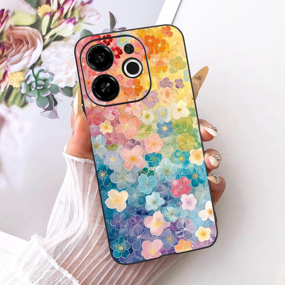 Phone Case For Tecno Pop 9 5G Cover Silicone Cute Cat Fashion Funny Painted Funda For Tecno Pop9 5G KL4 Casing