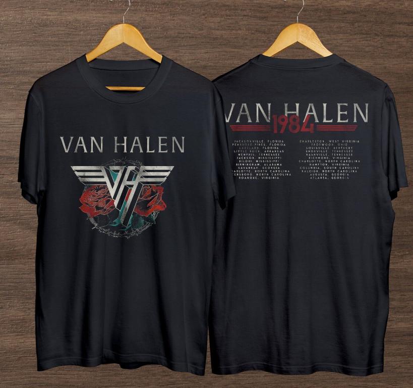 1984 Van Halen TShirt Vintage Van Halen 1984 Music Concert Tour TShirt Unisex T-Shirt S