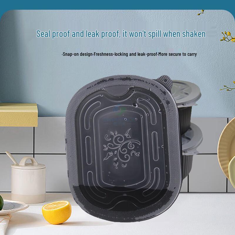 Disposable Rectangular Plastic Food Containers with Lids