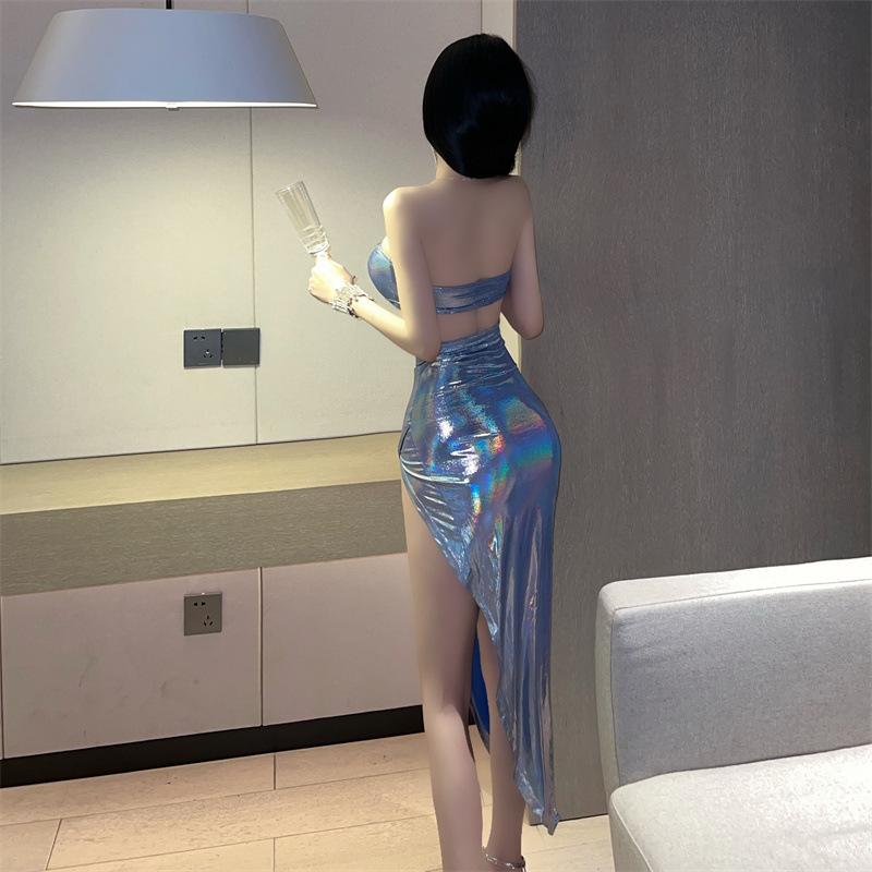 European and American Women's Dress Spicy Girl Bra Top High Waisted Half Length Skirt Set Underwear