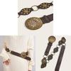 And Belt Versatile Slimming Vintage Rivet Waist Belt  Bronze Buckle Belt