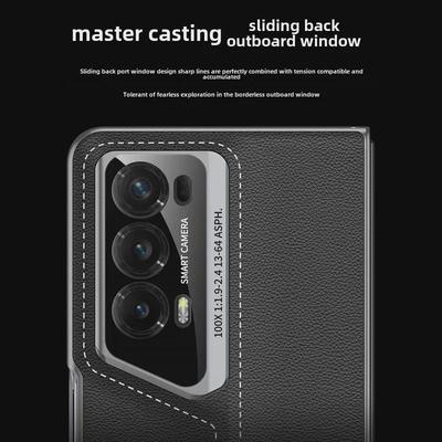 Huawei Honor Magic V2 Leder Klapphülle mit Präzisions-Objektivausschnitt