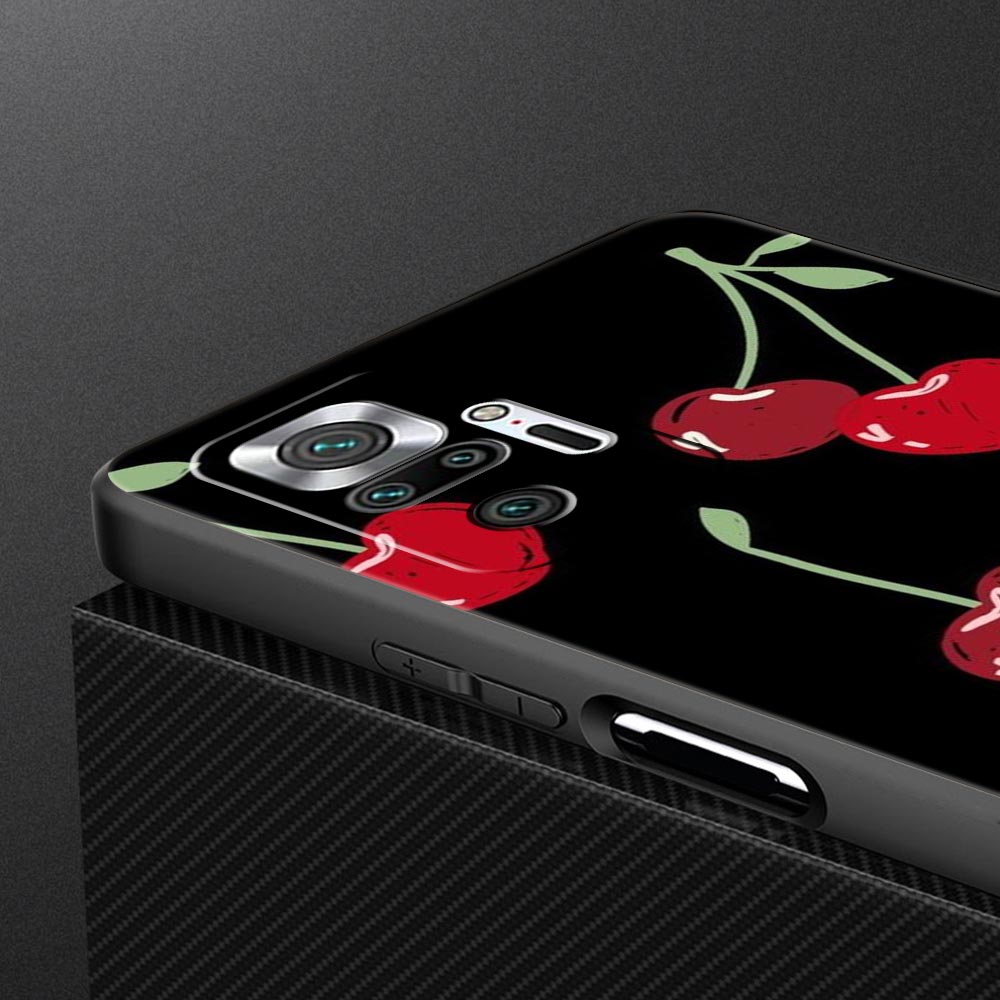 Cherries Cherry Fruit Phone Case For Xiaomi Redmi Note 14 13 5G 10 11 12 Pro Plus 4G 14C 13C 12C 10C Black Cover