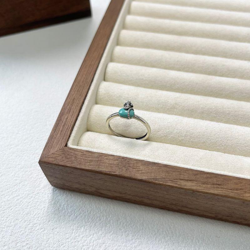 

Виттман 25сс Ретро Универсальные Украшения Серебро 925 пробы Инкрустированные Натуральной Бирюзой для Мужчин и Женщин Парные Кольца Кольца Money Bag Adjustable opening