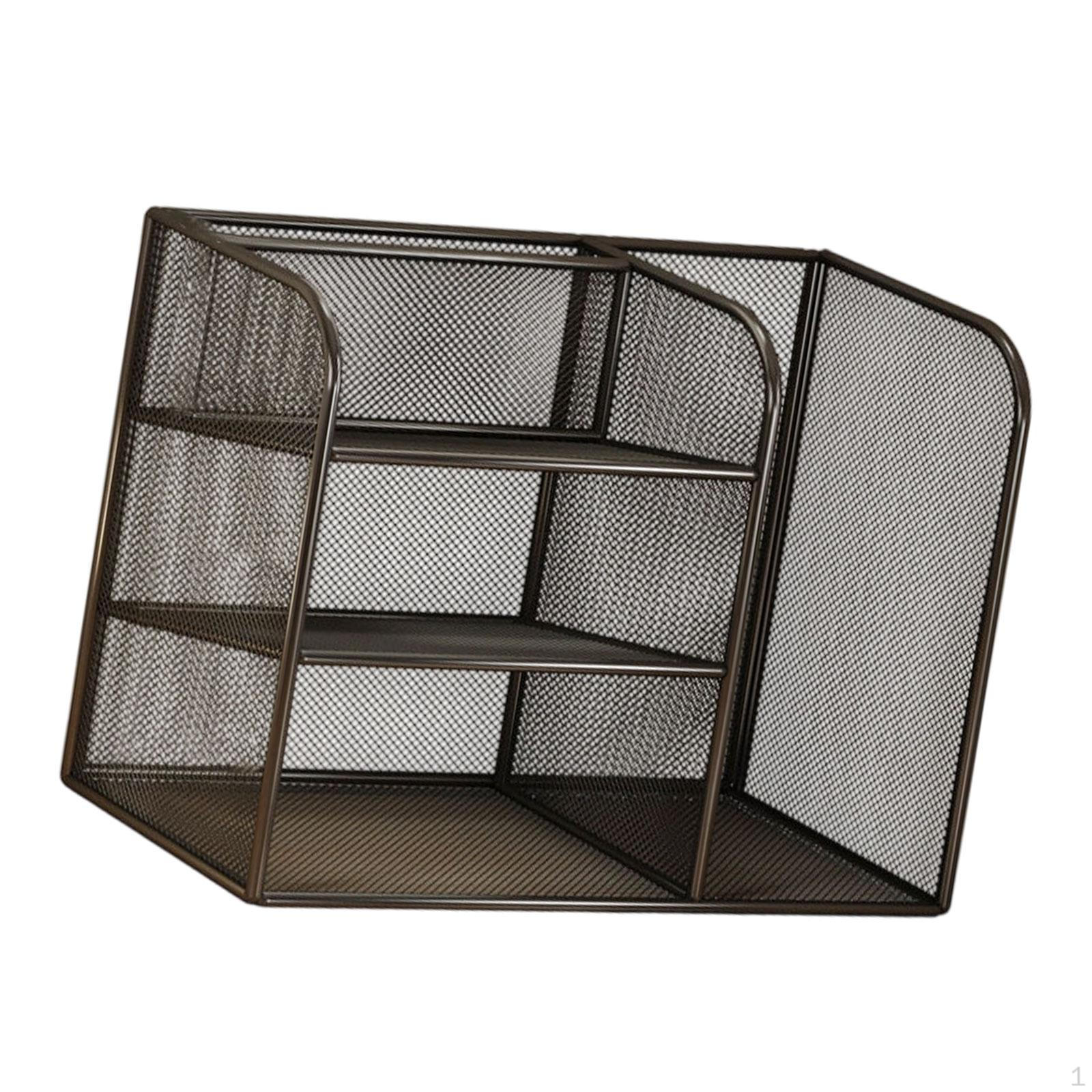 

Desk Organizer Desktop File Holder Multi Layer Office Accessories Document Sorter Paper Letter Tray чёрный