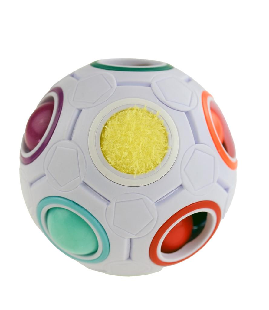 Magiczna Kula Układanka Logiczna Piłka Antystresowa Sensoryczna Rainbow Ball