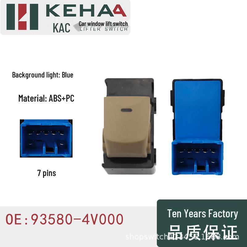 Langdong Beige Power Window Switch 93580-4V000YDA Compatible 0524 Open Type