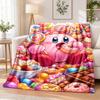 Kirby Flannel Throw Blanket Soft Warm Cozy For Sofa Bed Indoor Home Bedroom Use