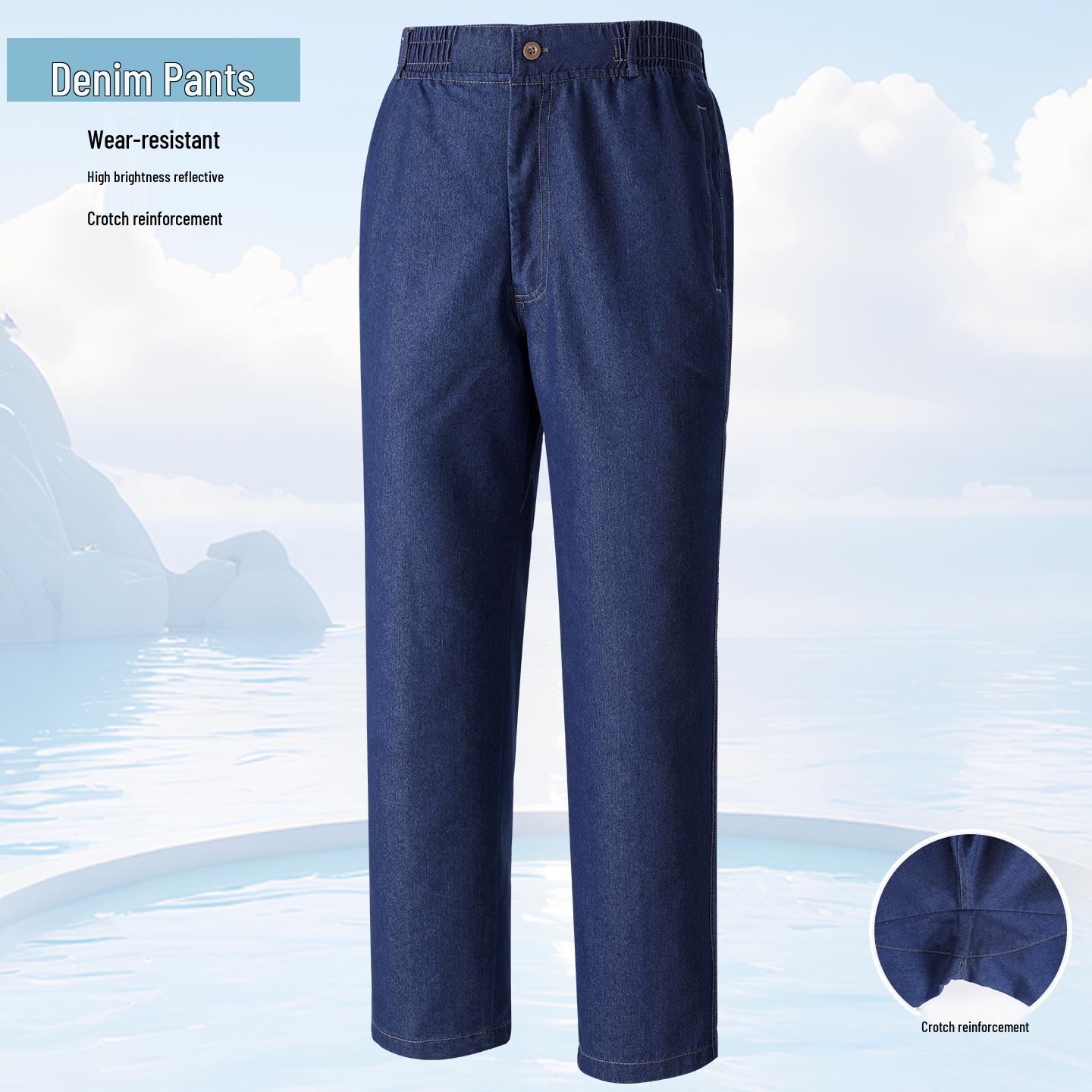 

Мужской летний комплект рабочей одежды из канваса: Джинсовая рубашка с защитой от ожогов для электросварки и защиты труда 185 (160-180 kg)