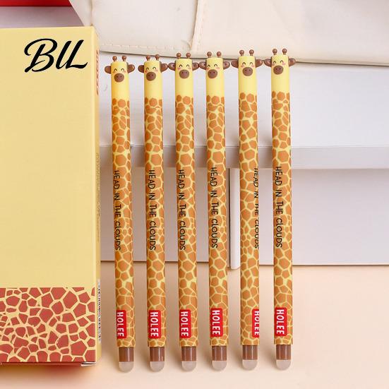 Soft Rubber Grip Pen 20Pcs Cartoon Animal Erasable Gel Pens for Kids 0.7mm Cute Cap Design Smooth Writing Stationery Easy Erase Fun School Supplies