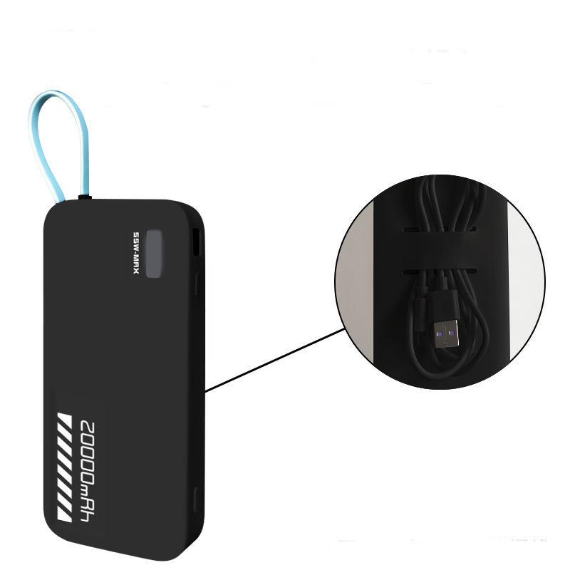 Shockproof Silicone Case For CUKTECH CP25 20000mah 55W Power Bank Dustproof Protective Power Bank Case Built-In Cable Storage
