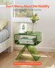 Acrylic Nightstand Side Table, Modern Clear Bedside Table with Storage Shelf, Transparent Small End Desk for Living Room, Bedroom, Home Decor, No