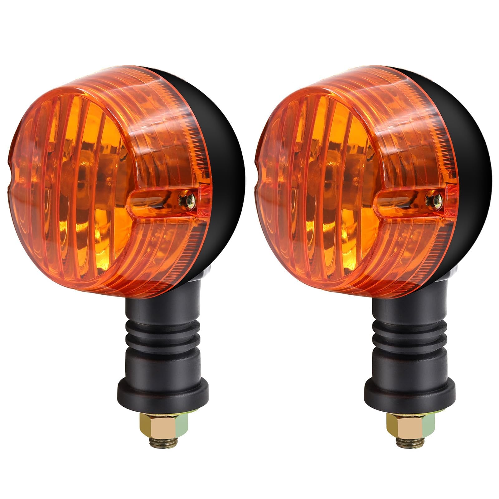 

Aoling Turn Signal Motorcycle Turn Signal Bike Direction Indicator Black Body Amber Lens 7CM чёрный