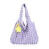 2025 New Small Fresh Pleated Bubble Women's Bag, Flower Sweet Tote Bag Large Capacity Simple Shoulder Bag