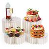 4 stuks Bruiloft Decoratie Organisatie Rond Bruidstaart Dessert Rek Opvouwbaar Karton Centerpiece Display Feest Decoratie