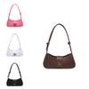 Trendy Black White Pink Brown Green Khaki Pu Fashionable Baguette Bag For Women