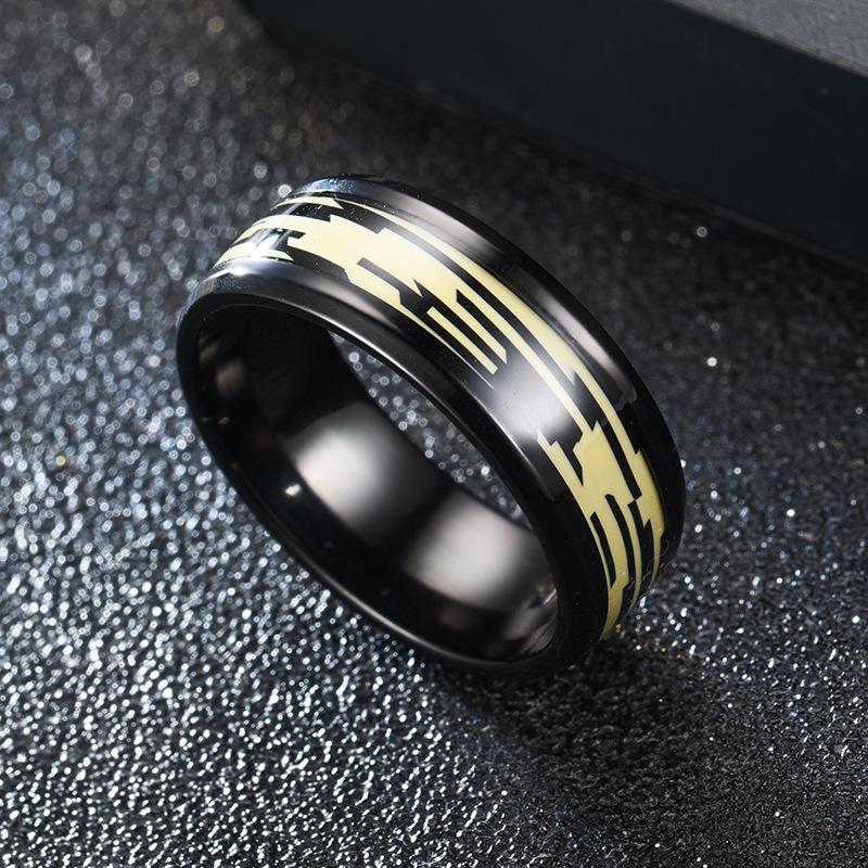 Elegant Stainless Steel Black Shell Ring Colorful Purple for Women Men Jewelry Adjustable Size 6-13