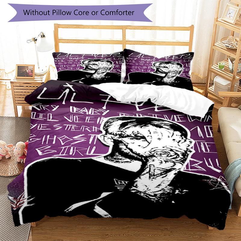 3pcs Lil Peep Pattern Bedding Set Duvet Cover Set Includes Duvet Cover &pillowcases, Perfect All Season Bedroom Decoration & Gift