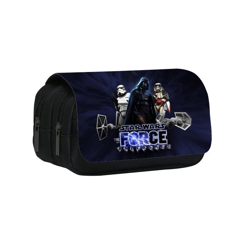 Star Wars Federmappe mit zwei Fächern aus strapazierfähigem Polyester für Schul- und College-Bedarf