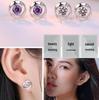 Sterling Silver Rose Love Stud Earrings - Simple & Elegant Design